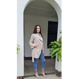 Accolade Herringbone Coat Taupe