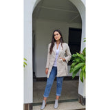 Accolade Herringbone Coat Taupe