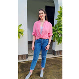 Adelaide Long Sleeve Shirt in Candy Pink Cotton