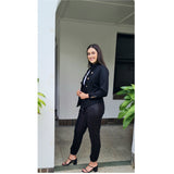 Austere Suede Touch Jacket in Jet Black