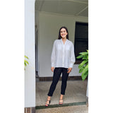 Toward Cotton Shirt in Chevron White