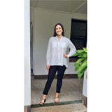 Toward Cotton Shirt in Chevron White