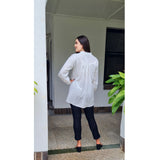 Toward Cotton Shirt in Chevron White