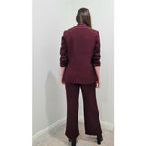 True Blazer Tuxedo Style Jacket in Red Wine
