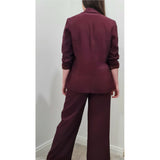 True Blazer Tuxedo Style Jacket in Red Wine