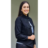 Token Stretch Faux Suede Black Jacket