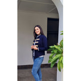 Twiggy Stretch Denim Jacket With Gold Brocade - RESTOCKED IN ALL SIZES!