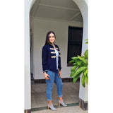 Twiggy Stretch Denim Jacket With Gold Brocade - RESTOCKED IN ALL SIZES!