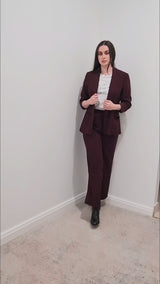 True Blazer Tuxedo Style Jacket in Red Wine