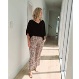 Adapt Cropped Print Pant in Leopard