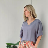 Amaze Oversized Top Breezy Blue