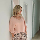 Amaze Oversized Top Peachy Pink