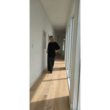 Agile Wide Leg Pant in Black with White Stripe