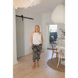 Applaud Print Pant in Monochrome Pebble