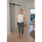Applaud Print Pant in Monochrome Pebble