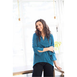 Above Tail Back Top in Petrol