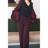 Talent Wide Leg Pant in Red Wine
