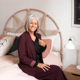 True Blazer Tuxedo Style Jacket in Red Wine