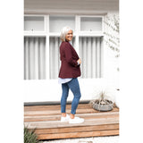 True Blazer Tuxedo Style Jacket in Red Wine