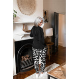 Applaud Print Pant in Monochrome Pebble