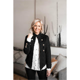 Austere Suede Touch Jacket in Jet Black