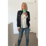 Austere Suede Touch Jacket in Jet Black