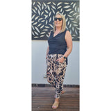 Tingle Drape Front Top in Storm