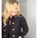 Austere Suede Touch Jacket in Jet Black