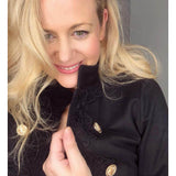 Austere Suede Touch Jacket in Jet Black