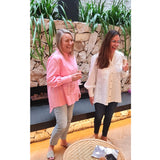 Adelaide Long Sleeve Shirt in Candy Pink Cotton