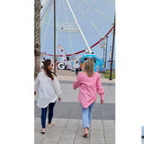 Adelaide Long Sleeve Shirt in Candy Pink Cotton