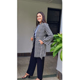 Accolade Herringbone Coat Black