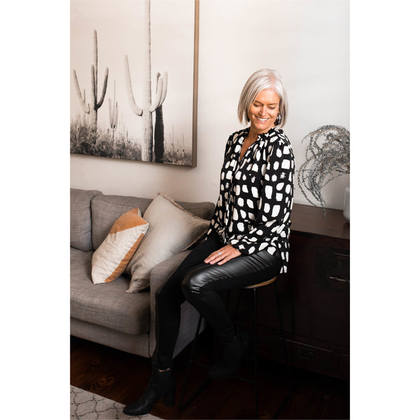 Astor Tie Neck Blouse Long Sleeve