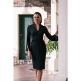 Attain Navy Velvet Dress